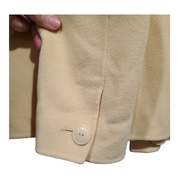 Talbots Women's Yellow Button-Down Wool Angora Rabbit Hair Cashmere Blaz… - Picture 11 of 12